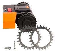 Roues de traction pour tondeuse robot - Worx - Acier inoxydable - Dimensions 209x2,5 mm - Lot de 2 roues