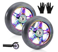 Roues de Trottinette 110 mm, 2 Pièces Roue Trottinette, Roues de Scooter, Roue de Rechange avec Roulements à Billes ABEC 9, pour Voitures à Bascule, Voitures Extrêmes, Scooters