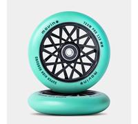 Roues De Trottinette 2 Pièces 110 Mm Aluminium Polyuréthane Super High Rebound Résistant À 100 Kg Alu Core Spoked Menthe