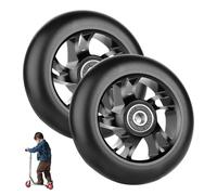 Roues de Trottinette, 2 Pièces Roue de Trottinette Freestyle, Stunt Scooter Wheel, Scooter Replacement Wheels avec ABEC-9 Roulements, Roues de Scooter (Noir, 100 mm)
