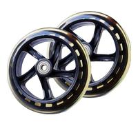 Roues de trottinette électrique, pneus de secours silencieuses avec roulements, 2 pneus de rechange solides 145/180/200 mm, installation avant et arrière pour scooters, chariots d'équipement