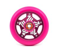 Roues de trottinette freestyle CORE Vent - Roue à rayons ultra légère de 110 mm avec roulements ABEC 9 en alliage - Roue de remplacement pour trottinettes Pro - Rose