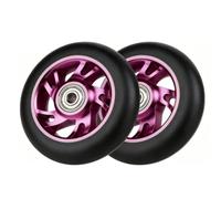 Roues de Trottinette Pro Stunt 100mm, 2Pcs Scooter Replacement Wheels avec ABEC 9 Roulement, Compatible Trottinette Stunt et la plupart des trottinettes Freestyle avec roues de 100 mm (violet)
