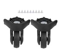 Roues de Valise, Une Paire A65 Valise Universelle extérieure Roue muette valises à roulettes Remplacement avec 9 vis (Noir)