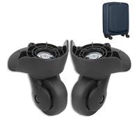 Roues de Valise, Une Paire A65 Valise Universelle extérieure Roue muette valises à roulettes Remplacement avec 9 vis (Noir)