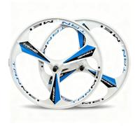 Roues de vélo 24/26/27,5/29 Pouces en Alliage de magnésium Monobloc, Jantes à 3 Rayons, Roues Avant et arrière 100x135 mm, pour Roues Libres 6-9 Vitesses, Freins à Disque