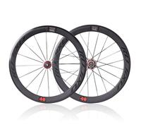 Roues De Vélo 406/451 20in Jeu De Roues Pliables pour Vélo/BMX QR Moyeux À Frein C/V Jantes Avant Et Arrière en Alliage D'aluminium pour Cassette 8/9/10/11/12 Vitesses(Red,406)