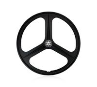 Roues de vélo 700C à 3 Rayons, pignon Fixe, Alliage de magnésium, Freins V-Brake, axe Plein, moyeux 100/120 mm, pour Piste monovitesse, Roues Avant et arrière de 27 mm de Largeur (