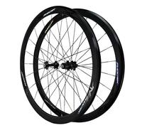 Roues de vélo 700C, Profondeur 40 mm, Jantes à Double paroi, Roues Avant et arrière, for Course, 7, 8, 9, 10, 11, 12 Vitesses(B)
