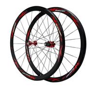 Roues de vélo 700C, Profondeur 40 mm, Jantes à Double paroi, Roues Avant et arrière, for Course, 7, 8, 9, 10, 11, 12 Vitesses(A)