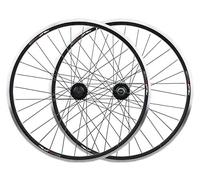 Roues de vélo Avant et arrière for VTT, 20/26 Pouces, Freins à Disque en V, Jantes Alliage, 7, 8, 9, 10 Vitesses(26in Wheel Set)