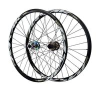 Roues de vélo de montagne, double paroi, essieu traversant, 32 trous, libération rapide, compatible avec 7-12 vitesses, convient aux pneus 24/26/27,5/73,7 cm, convient pour une largeur de 3,2 à 6 cm