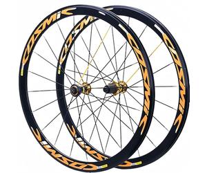 Roues de vélo de Route 700C/30/40/50 mm, Jantes à Disque à Six Points de Verrouillage Central, moyeu en Fibre de Carbone pour Roues 7 à 11 Vitesses