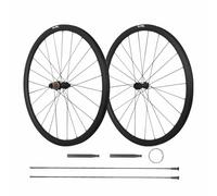 Roues De Vélo De Route 700C avec Jantes en Fibre De Carbone 32/46mm, Freins À Disque, Système À Cliquet 36/54T, Cassette 8/9/10/11/12 Vitesses, Axe Traversant 12x100/142mm(54T,32mm)