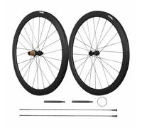 Roues De Vélo De Route 700C avec Jantes en Fibre De Carbone 32/46mm, Freins À Disque, Système À Cliquet 36/54T, Cassette 8/9/10/11/12 Vitesses, Axe Traversant 12x100/142mm(54T,46mm)