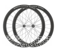 Roues de Vélo de Route 700C, Jantes Double Paroi en Fibre de Carbone 30/40/50 Mm, Moyeux a Roulements a Billes et Axe Traversant, 7/8/9/10/11/12 Vitesses 50MM,V/C Rim Brake