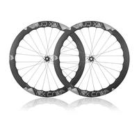 Roues De Vélo De Route en Carbone 700C Freins À Disque Roues Avant Et Arrière Profondeur De 5045 Mm pour Vitesses 8 À 12 Compatibles Tubeless Et Pneu
