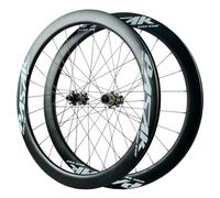 Roues de vélo de route en carbone 700C, jante 50 mm, axe traversant, roulements scellés 142 mm, frein à disque QR, roues de course de cyclisme, rayons 24H, poids 1720 g pour 7 à 12 vitesses (couleur :