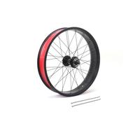 Roues de vélo Fat Bike 20 Pouces, Roue Avant de vélo de Neige 24/26 x 4 Pouces, moyeu à dégagement Rapide en Alliage d'aluminium, Frein à Disque 6 boulons, Roue Avant 36 x 14 Rayons (Noir, 20 Pouces)