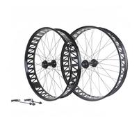 Roues de Vélo Fat Bike 26" X 4.0, 36 Trous, Ouverture de Pignon, Roue Avant 135 Mm/Roue Arrière 190 Mm, Volant D'inertie Compatible avec Volant D'inertie 7/8/9/10 Vitesses. Black,26" Front+Rear