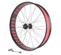 Roues de Vélo Fat Bike 26" X 4.0, 36 Trous, Ouverture de Pignon, Roue Avant 135 Mm/Roue Arrière 190 Mm, Volant D'inertie Compatible avec Volant D'inertie 7/8/9/10 Vitesses. Black,26" Front