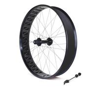 Roues de vélo Fat Tire 26 Pouces x 4,0-4,9 Pouces 36h Jante Alliage Freins à Disque D'aluminium moyeu QR 135 mm/190 mm pour Vélo Fat Bike 7-12 Vitesses, Roue pour Vélo de Neige/Plage(Black,Rear)