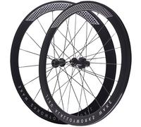 Roues De Vélo Route en Carbone 700C Jantes Double Couche 30/40/50 Mm Alliage D'aluminium Freins À Disque/Freins sur Jante À Dégagement Rapide 7 À 12 Vitesses(Rosso)