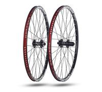 Roues De VTT 24 26 27,5 29 Pouces Freins À Disque Jantes Double Couche en Alliage D'aluminium Axe Traversant/à Blocage Rapide Moyeux 32 Trous 7-11 Vitesses.(Black TA,24'')