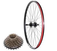 Roues de VTT 26" 6/7/8/9 Vitesses, Double paroi en Alliage, Roue Libre à Visser, Frein à Disque, axe boulonné, moyeu Avant et arrière 36 Trous, Avant 100 mm/arrière 135 mm (arriè