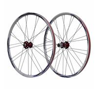Roues De VTT 26 Pouces, Moyeu À Dégagement Rapide 100/135mm, Frein À Disque 6 Boulons, Jantes Double Paroi en Alliage D'aluminium 24/28 Trous, Cassette 7/8/9 Vitesses(White Blue)