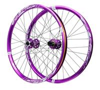 Roues de VTT en Alliage d'aluminium 24 Pouces, Jantes à Double paroi, Freins à Disque, 4 roulements étanches, compatibles avec Les transmissions 7 à 12 Vitesses.