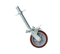 Roues D'échafaudage 8 Pouces 6 Pouces Vis De Levage Mobile Site Tube En Acier Cadre Échafaudage D'angle Avec Frein Échafaudage Roue Universelle 1 Pièce(8 inches,Polyurethane wheel)