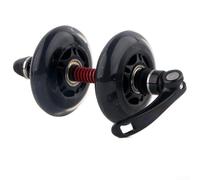 Roues d'entraînement de vélo, rouleau à dégagement rapide en polyuréthane pour vélo de montagne pour vélo de route, protection de fourche double roue (noir)