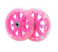 Roues d'entraînement pour Enfants Lumière LED Stabilisateurs de Vélo Roues Stabilisatrices d'entraînement de Vélo pour Enfants pour Vélo Enfant 12-20 Pouces (Rose)