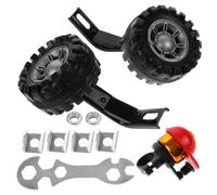 Roues D'entrainement Pour Velo 12 Pouces Pour Enfants, Roues Auxiliaires Pour Apprendre A Rouler, Stabilisateur D'equilibre En Metal Noir, 1 Jeu(16.00x13.00x10.00cm Noir)