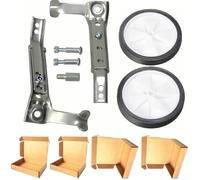 Roues d'entraînement pour vélo pour enfants de 16/18/20/22/24 pouces, hauteur réglable, plastique antidérapant et stabilisateurs en fer, diamètre de 13 cm, noir/argent (argent)