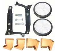 Roues d'entraînement pour vélo pour enfants de 16 / 18 / 20 / 22 / 24 pouces, hauteur réglable, plastique antidérapant et stabilisateurs en fer, diamètre de 13 cm, noir/argenté (noir)