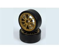 Tamiya Pneus Drift Type D avec jantes 26 mm – Lot de 2, doré