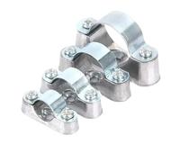 roues en acier inoxydable, Support de support tuyau, Clip selle rond 16 à 32mm diamètre avec vis en acier inoxydable(Stainless Steel 25mm)