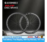Roues en carbone ELITEWHEELS, frein à disque, 700C, jeu de roues de vélo, qualité UCI, blocage central, cyclisme sur route 50mm depth 28mm