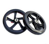 Roues en polyuréthane haute élasticité pour scooters, patins à roues alignées, chariots, tables de thérapie et applications de mobilier de bureau modulaires (noir 175 x 30 mm)