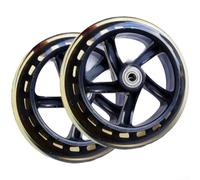 Roues en polyuréthane haute élasticité pour scooters, patins à roues alignées, chariots, tables de thérapie et applications de mobilier de bureau modulaires (transparentes, 200 x 40 mm)