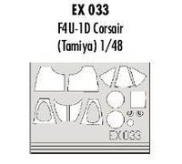 Roues Et Verrières De Vought F4u-1d Corsair (Pour Maquettes Tamiya) (Fait À Partir De Bande Jaune De Kabuki Japonais)-Eduard