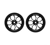 Roues faciles de 82 mm pour vélo pliable Brompton, roues de rechange en alliage d'aluminium, kit de mise à niveau de rouleaux légers modifiés, rouge (noir)