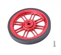 Roues faciles en alliage d'aluminium CNC 85 mm pour vélo pliable Brompton, rouleaux poussoirs résistants à l'usure avec finition anodisée, pièces de mise à niveau légères 63 g (rouge)