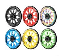 Roues faciles en aluminium pour vélo Brompton - Roue d'entraînement pliable fiable avec roulement CNC pour plus de stabilité (un couple doré)