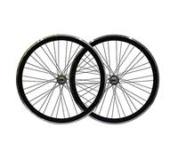 Roues Fixie 700c, Jantes 40 mm, Roue de vélo monovitesse, Freins V-Brake Avant et arrière, pignon Fixe 13 Dents, moyeu 32/36 Dents, pour vélo Enfant, vélo Pliant BMX 2560 g (Couleur : Argent, Taille