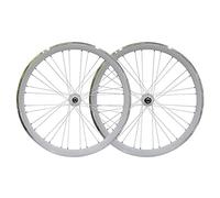 Roues Fixie 700c, Jantes 40 mm, Roue de vélo monovitesse, Freins V-Brake Avant et arrière, pignon Fixe 13 Dents, moyeu 32/36 Dents, pour vélo Enfant, vélo Pliant BMX 2560G (Couleur : Blanc, Taille :