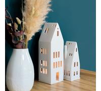 Roues Grande maison lumineuse - Grandes fenêtres - Hauteur 30 cm