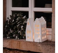Roues Grande maison lumineuse Toit pointu